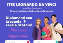 “Leonardo da Vinci” di Santa Maria Capua Vetere, corsi serali per ragazzi o lavoratori che vogliono conseguire il diploma statale serale a costo zero