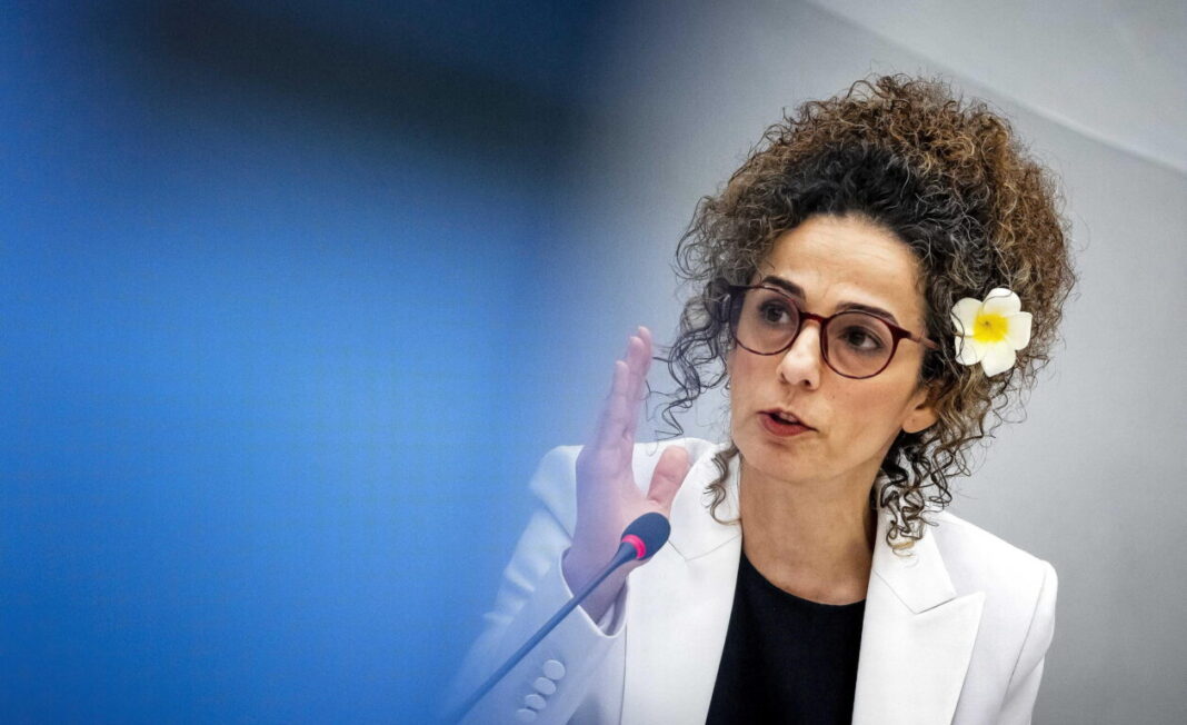 Iranian-American journalist and activist Masih Alinejad speaks in the House of Representatives in The Hague