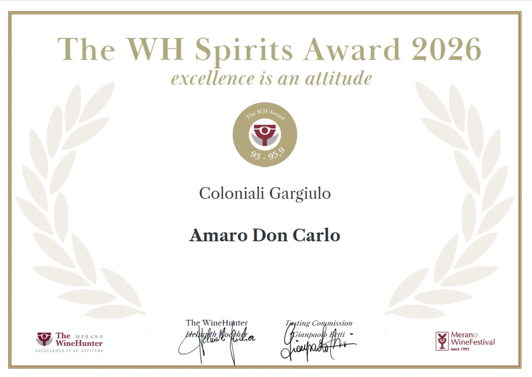 The Wine Hunter Spirits Award 2026 - Diploma Gold_Amaro Don Carlo